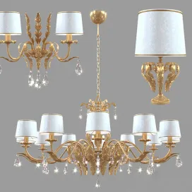 Chandelier lamp sconce masiero acantia